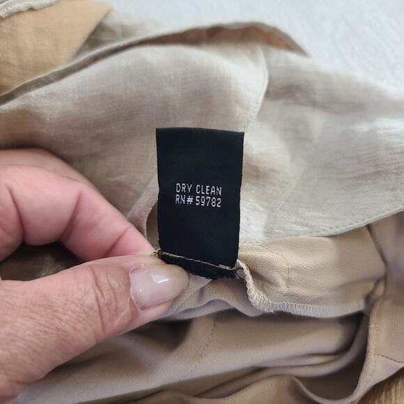 Adriana Papell truffle empire waist dress champagne sheath dress Size 6 Formal - Picture 9 of 11